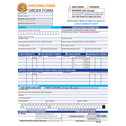 CHECK ORDER FORM